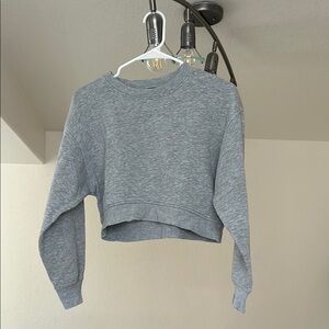 Gray Cropped Sweatshirt